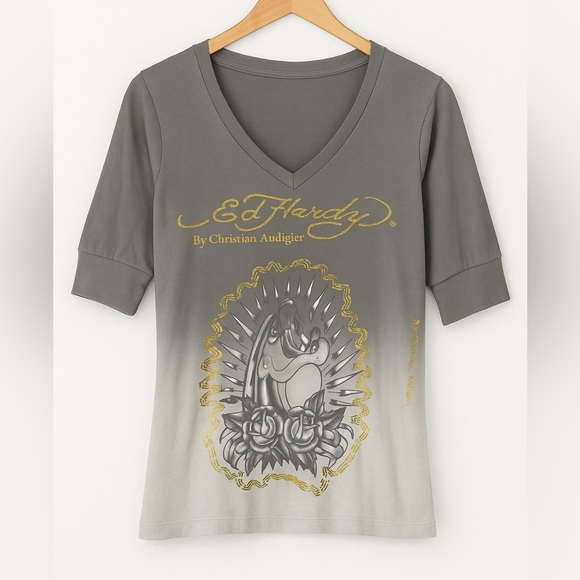 Ed Hardy by Christian Audigier Graphic Tee – Size Large - Picture 1 of 8